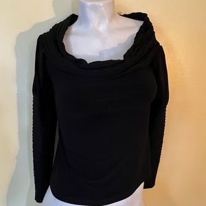 Joseph Ribkoff off the shoulder ruffle collar shirt.